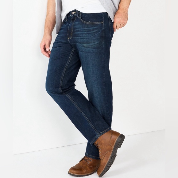 Men’s Wrangler Relaxed Fit Flex Jeans in Blackened Indigo - size 32/30 - Picture 6 of 8